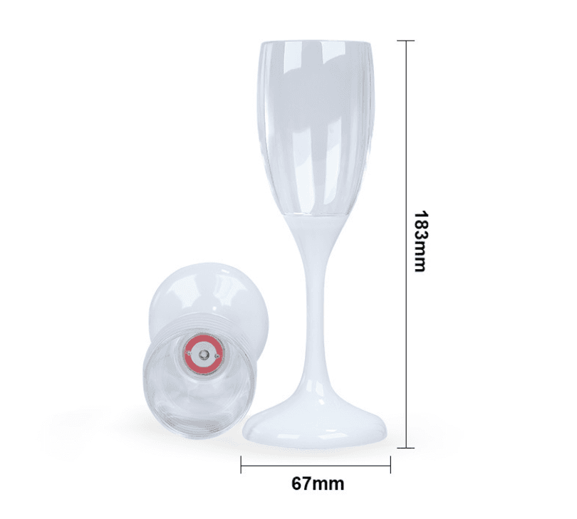 LED Wine Champagne Flute Glasses 4oz
