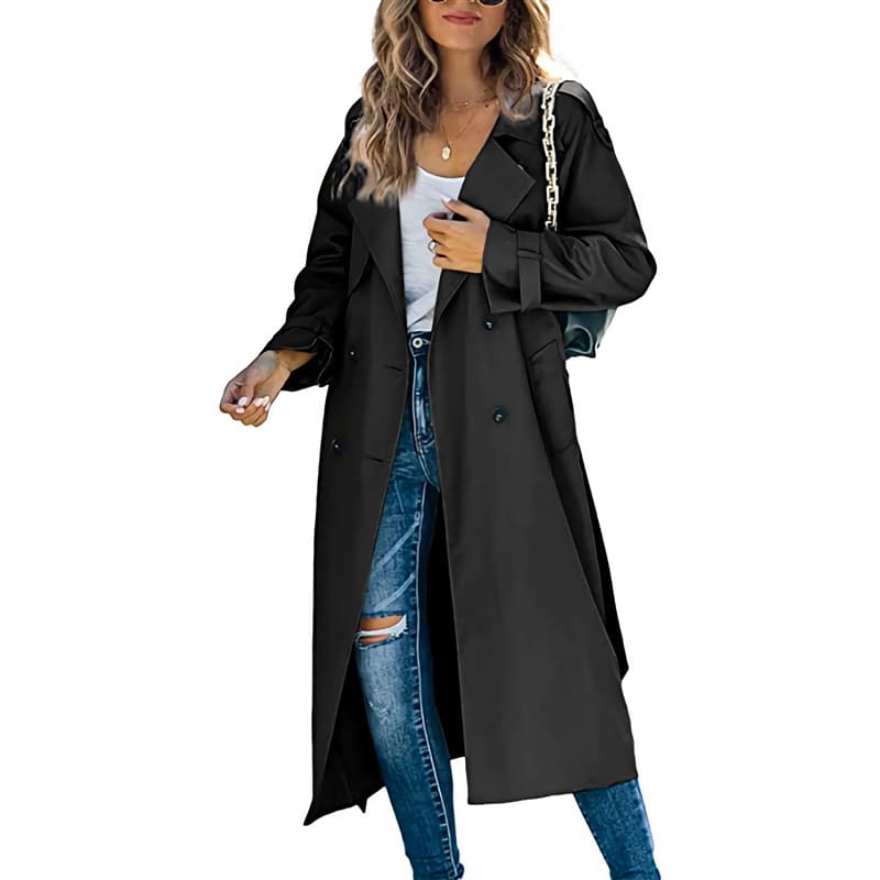 Women’s Solid Color Long Coat thumbnail 8