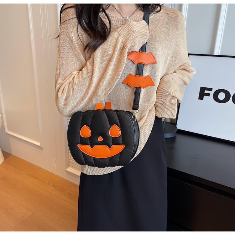 Whimsical Halloween Pumpkin Crossbody Bag thumbnail 3
