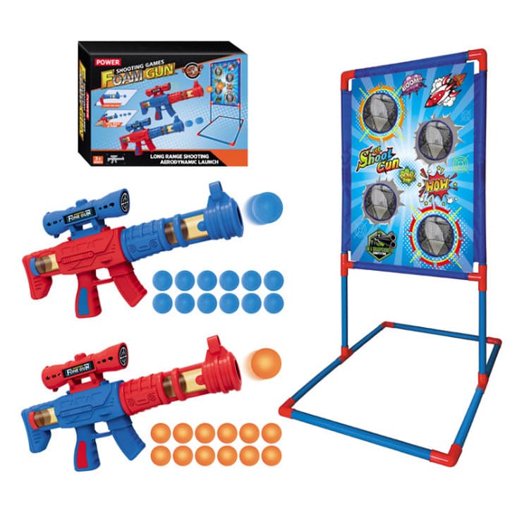 Ball Popper Gun Toy Set with Standing Shooting Target thumbnail 3