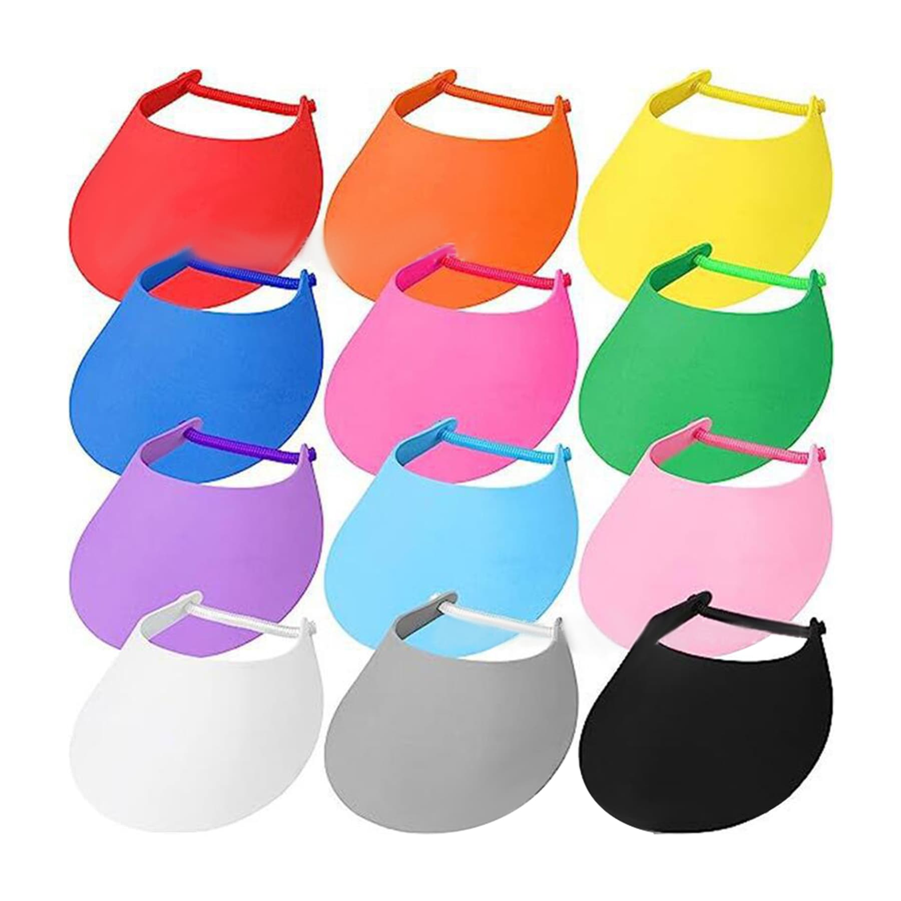 Sports EVA Visors with Coil Bands for Kids Adult thumbnail 6