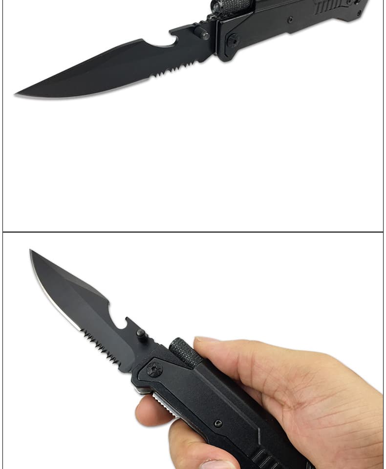6-in-1 Survival Tactical Military Folding Pocket Knives with thumbnail 3