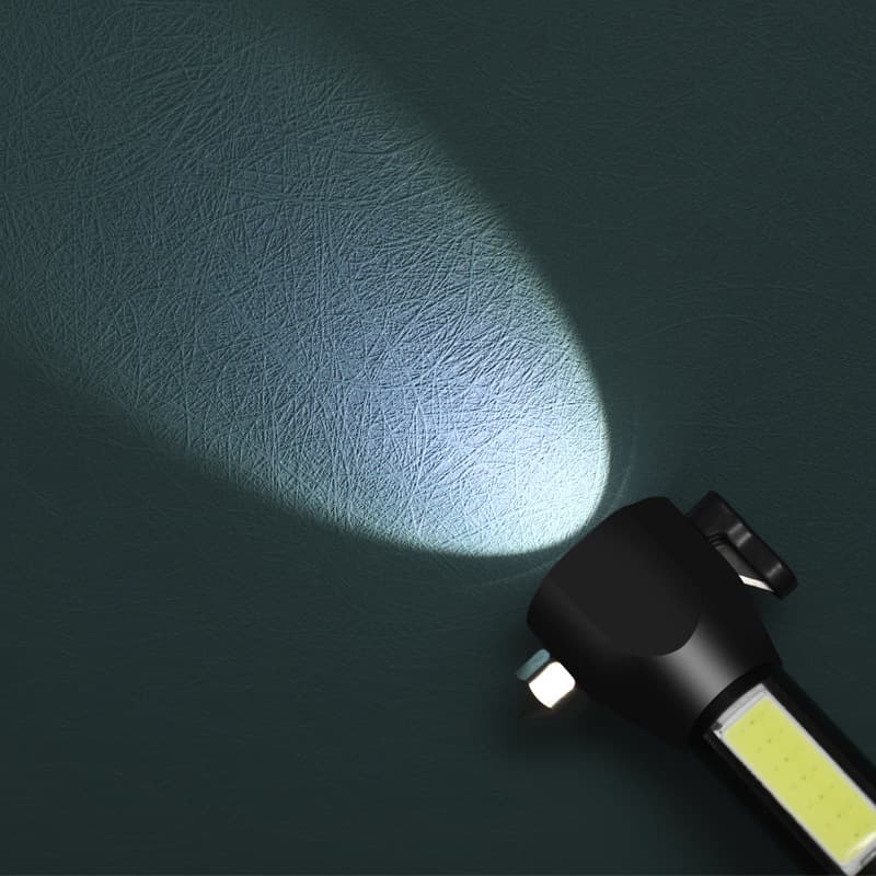 Multi-Function Cob Flashlight With Safety Hammer thumbnail 3
