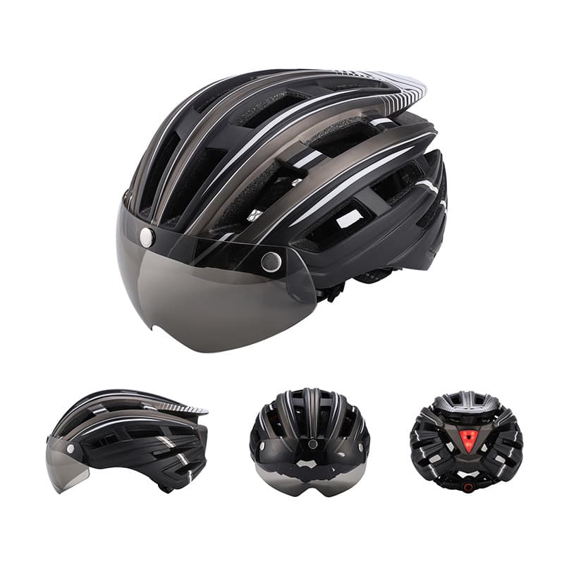 Adjustable Bicycle Helmet With Rear Light thumbnail 5