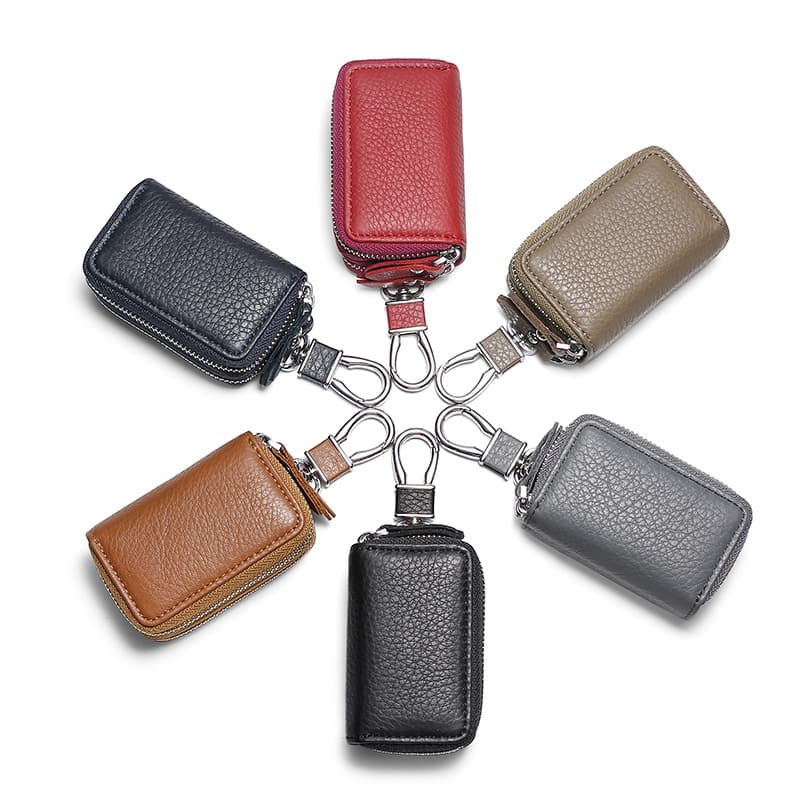 Genuine Leather Car Key Chain Keychain Holder thumbnail 5