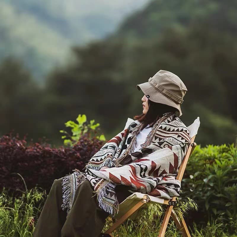 Bohemia style blanket for picnic