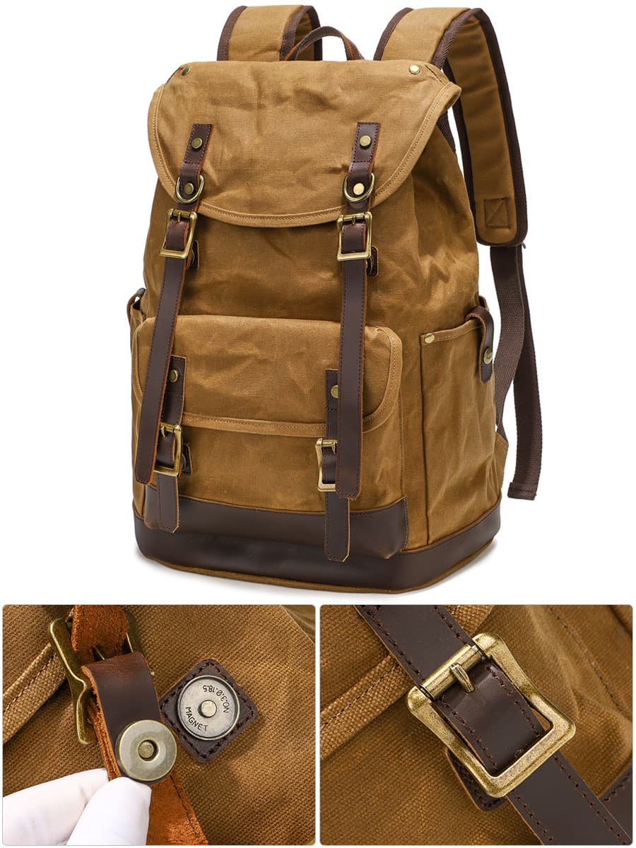 Unisex Canvas Casual Rucksack thumbnail 8