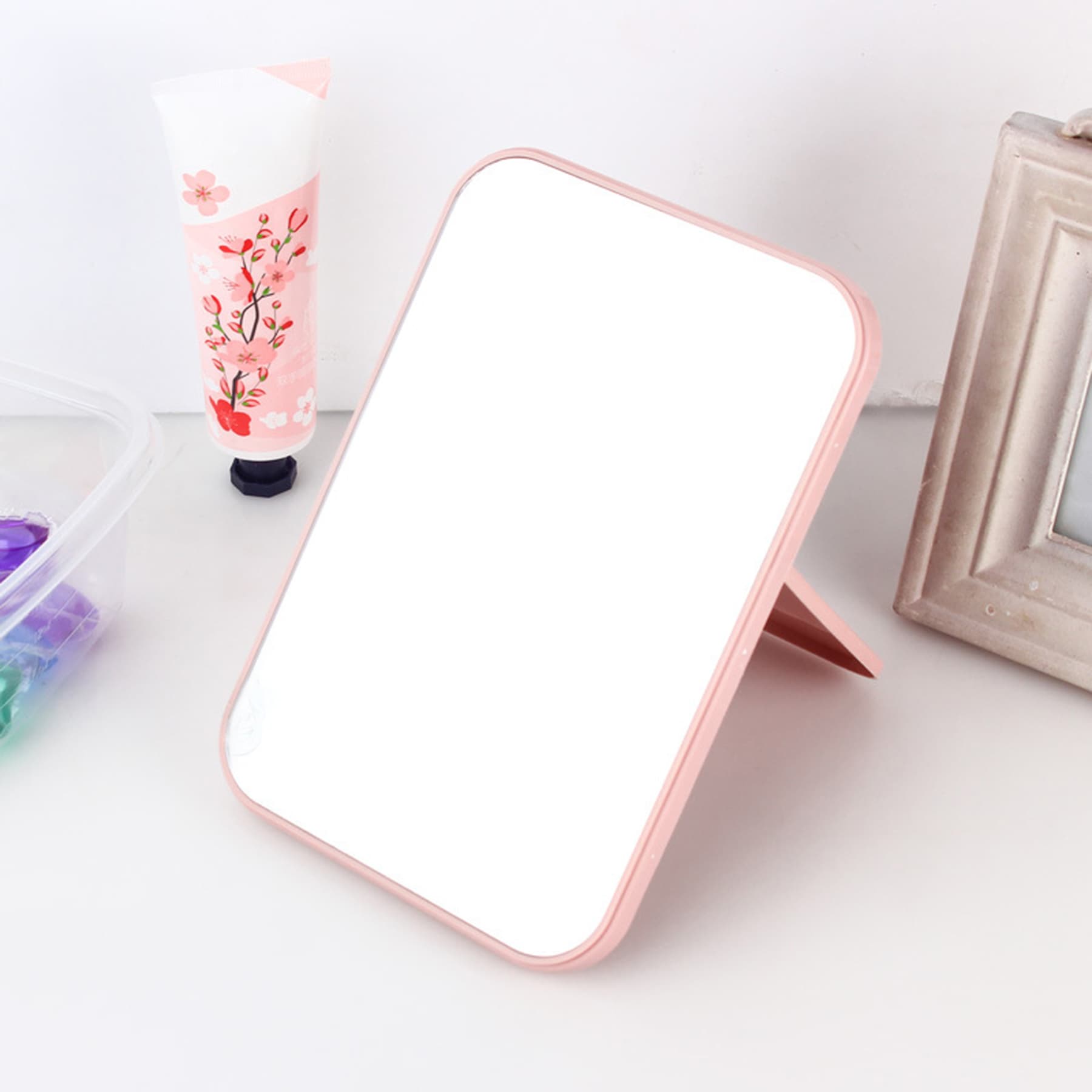 Foldable Square Tabletop Makeup Mirror thumbnail 6