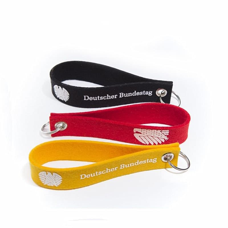 Felt Wrist Keychain With Metal Split Ring thumbnail 6