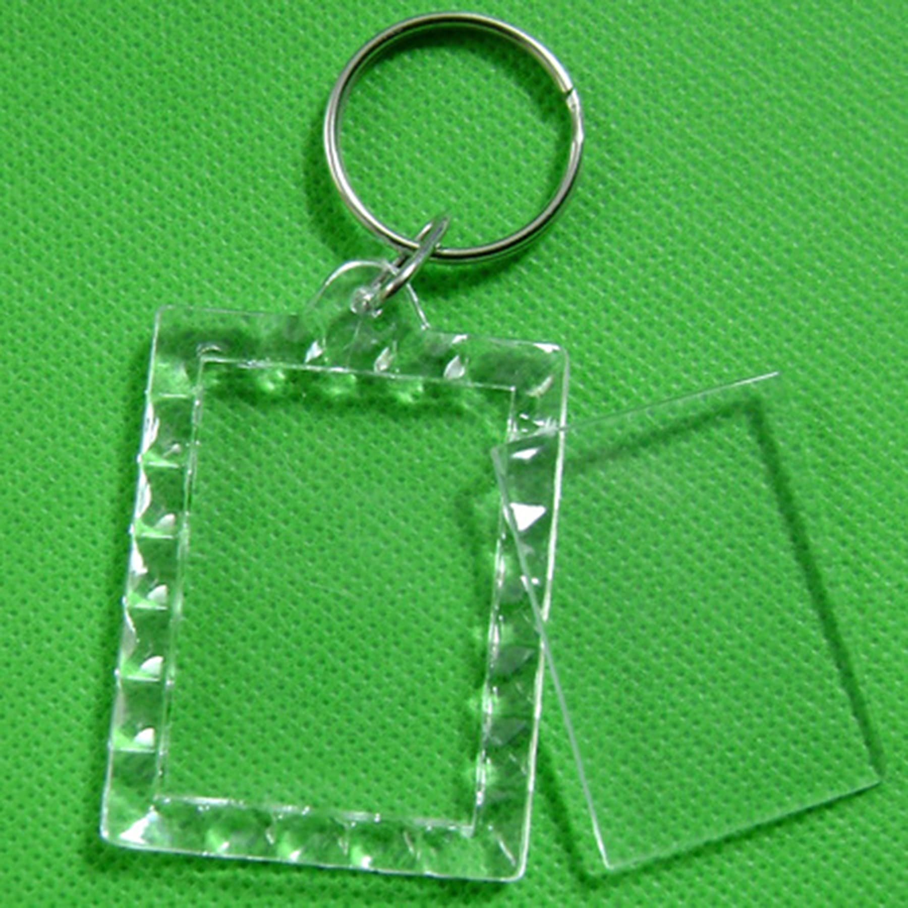 Rectangle Acrylic Photo Insert Keytag thumbnail 2