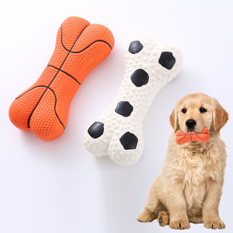 Durable Environmentally Friendly Latex Bone Dog Chew Toys thumbnail 2