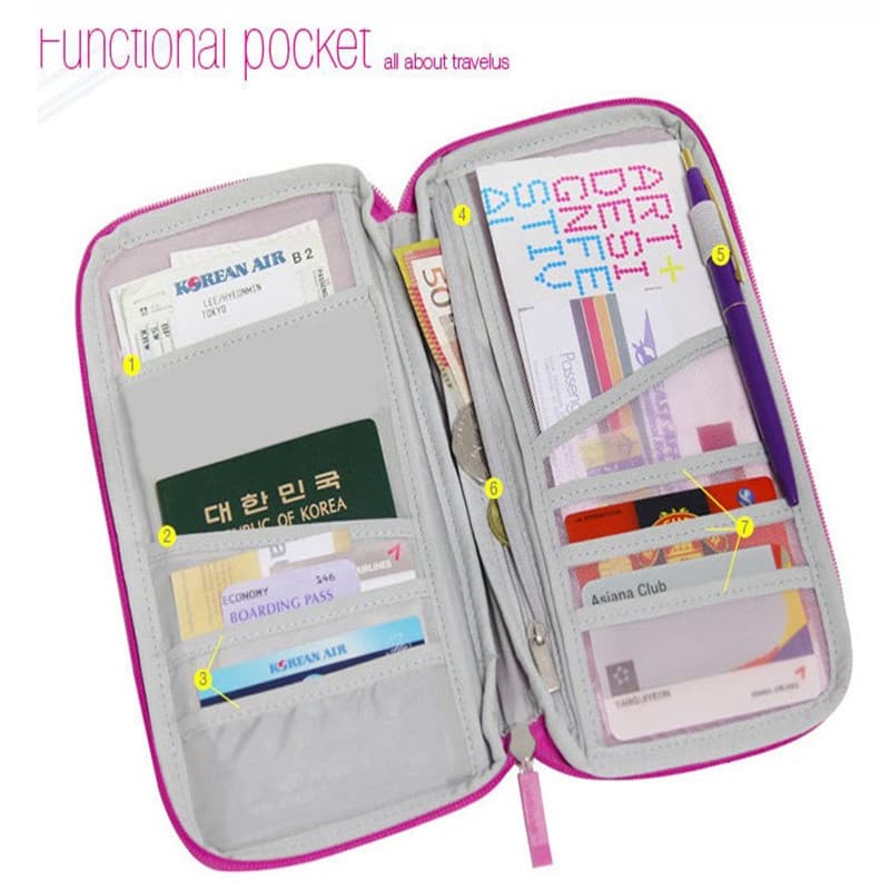 Solid Polyester Zipper Card Holder thumbnail 2