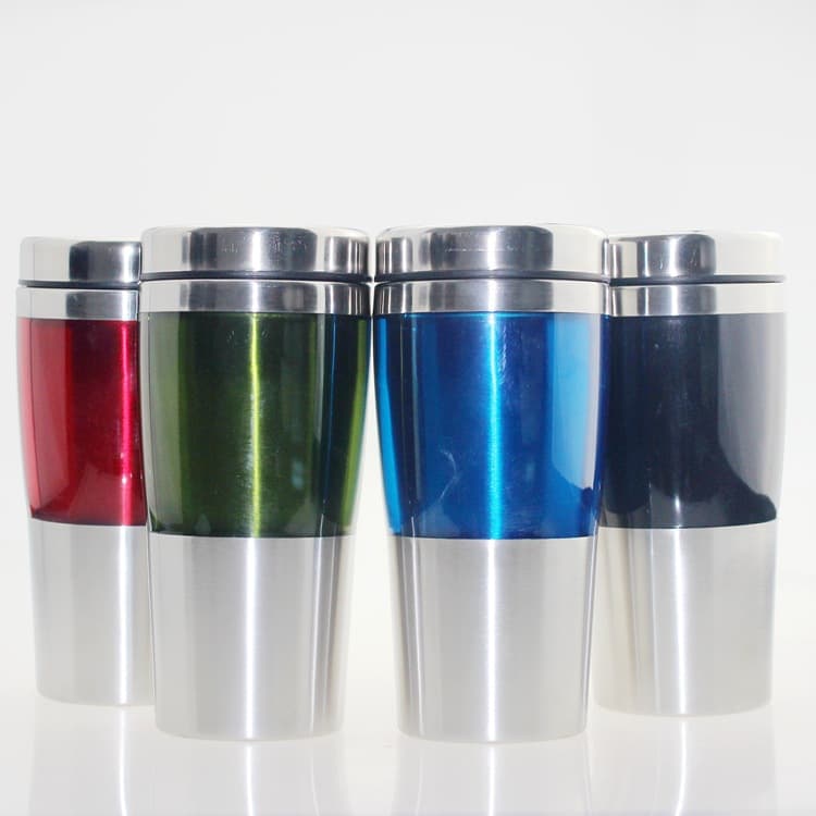 Stainless steel double beer mug thumbnail 6