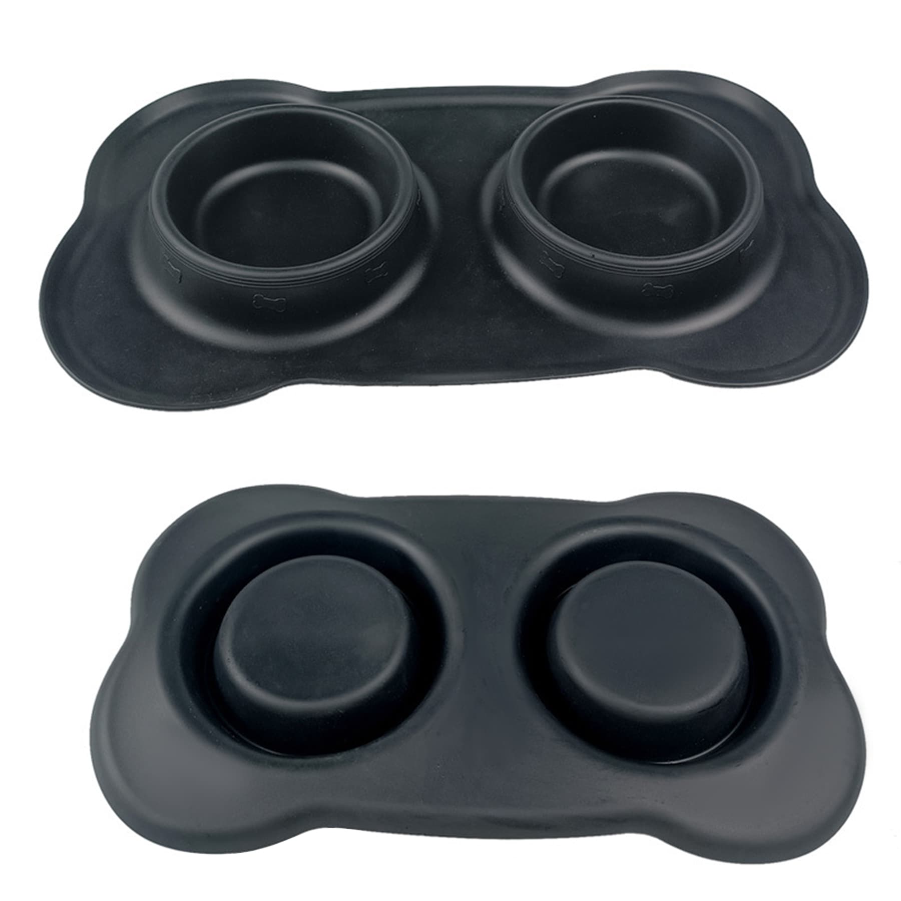 Silicone Pet Mat With Stainless Steel Bowls thumbnail 8