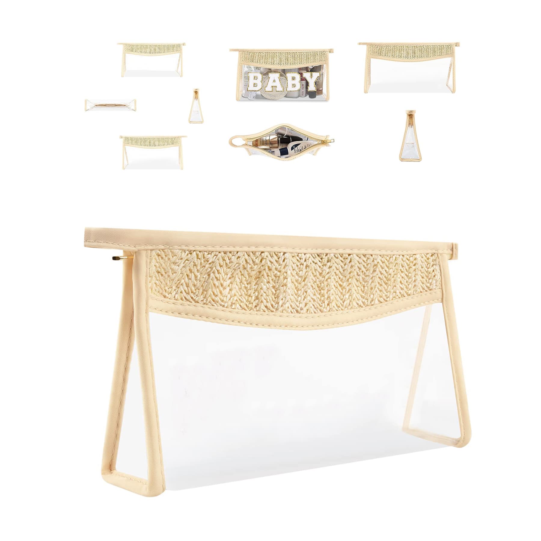 Clear Cosmetic Bag with Zipper thumbnail 4