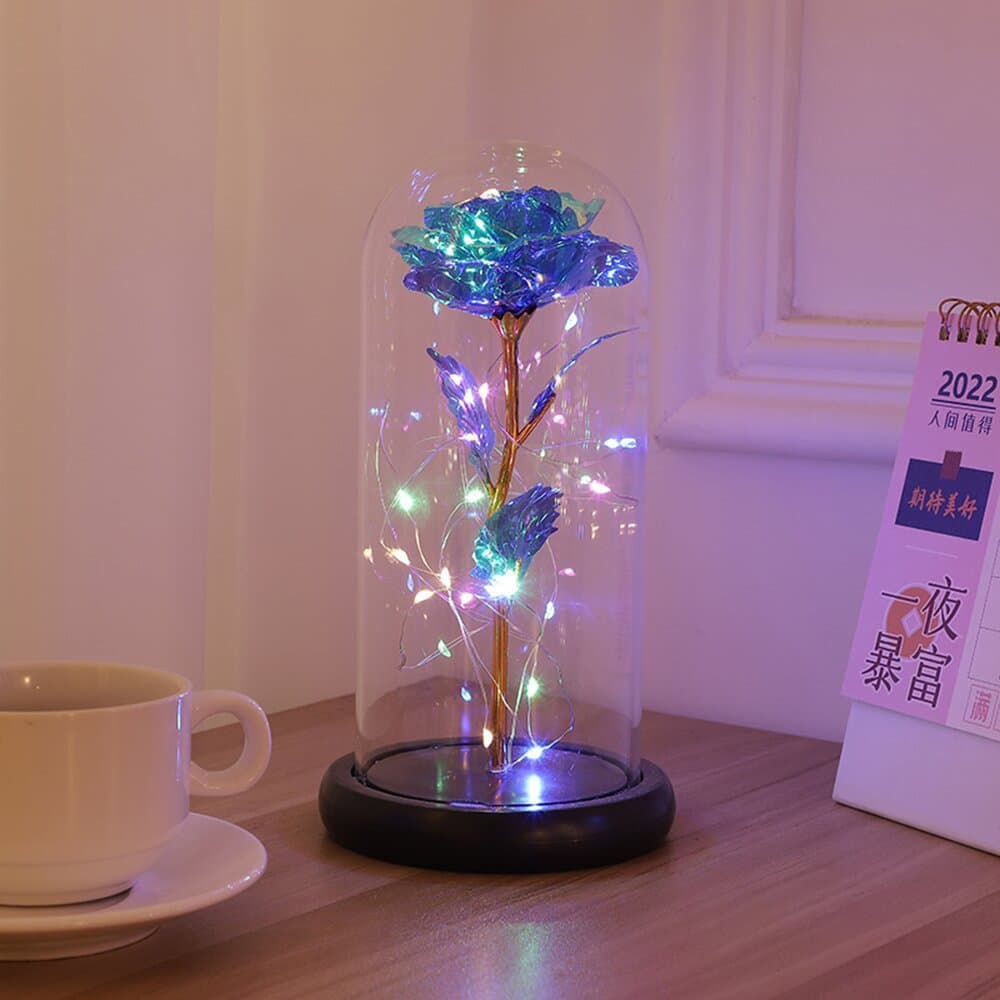 Colorful Artificial Rose Gift W/ Led String Lights thumbnail 3