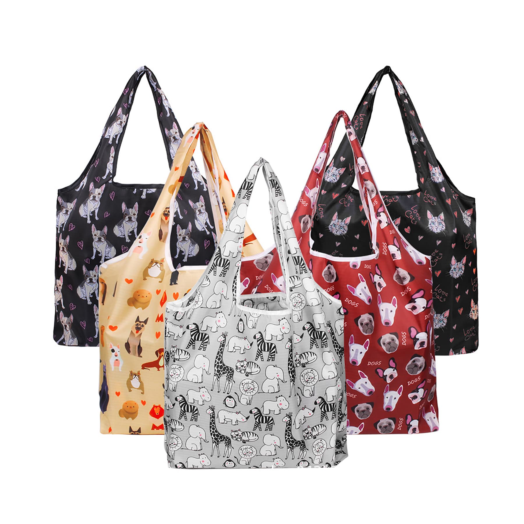 Foldable Nylon Grocery Tote with Full Color Sublimation thumbnail 6