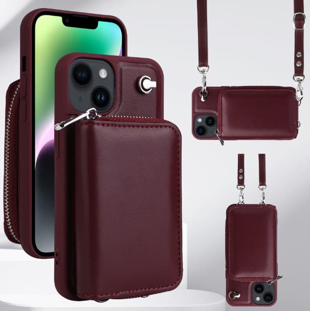 PU Cell Phone Case Crossbody Bag Wallet with Card Slots thumbnail 8
