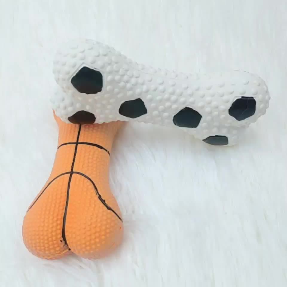 Durable Environmentally Friendly Latex Bone Dog Chew Toys thumbnail 4