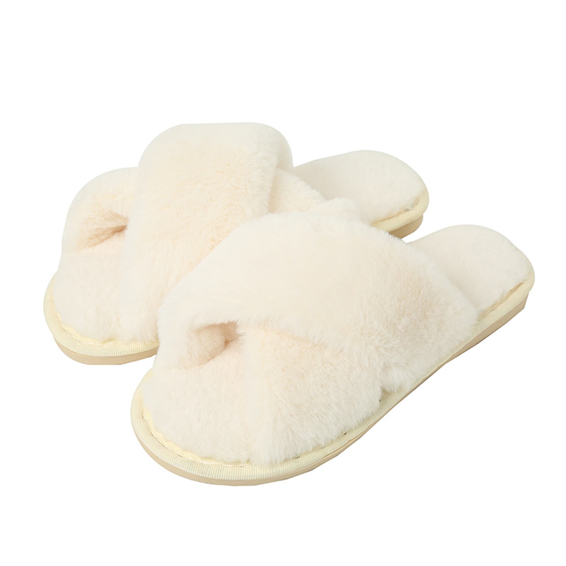 Women'S Cross Soft Plush Slippers thumbnail 6