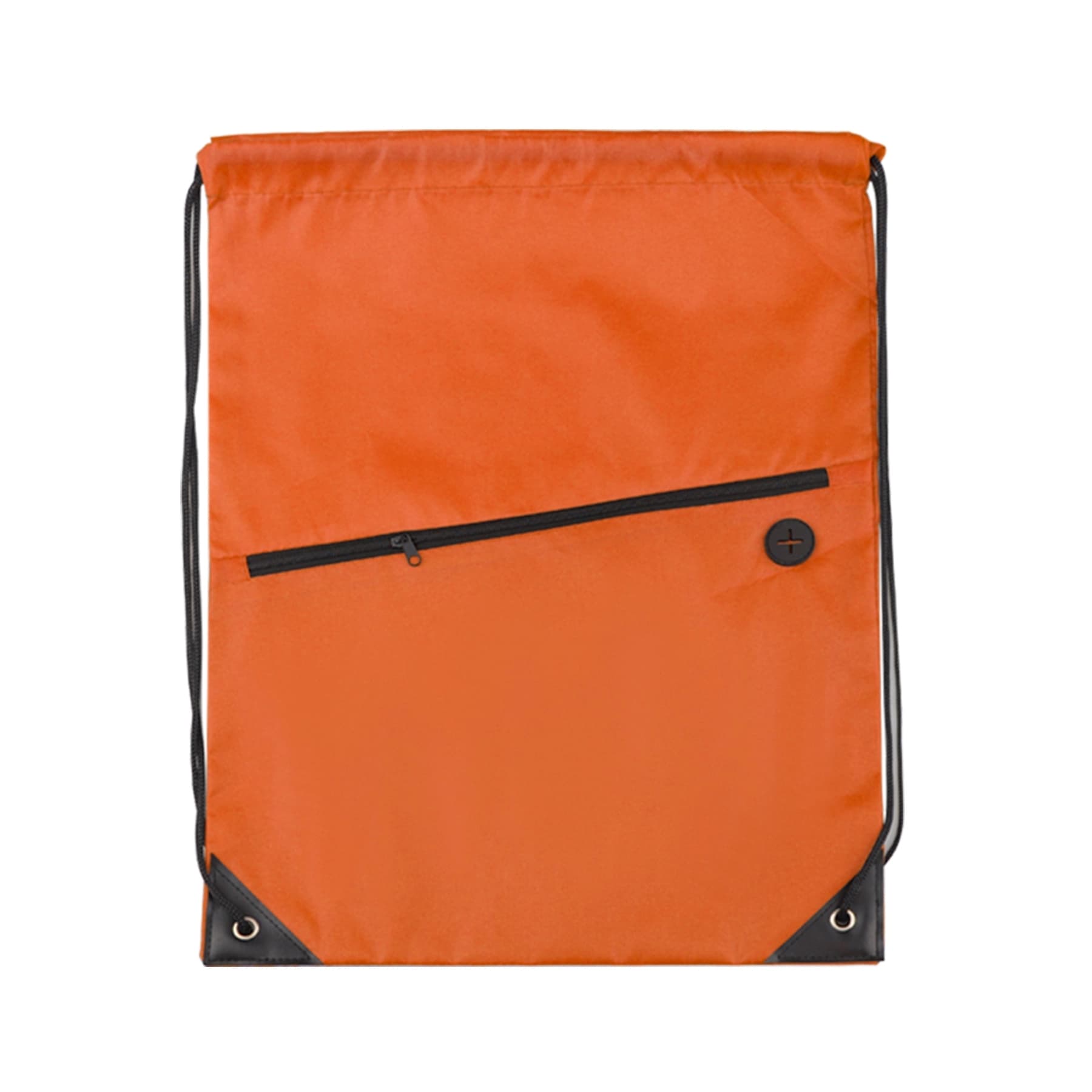 210D Drawstring Backpack w/ Zipper Pocket & Earbuds Slot thumbnail 2