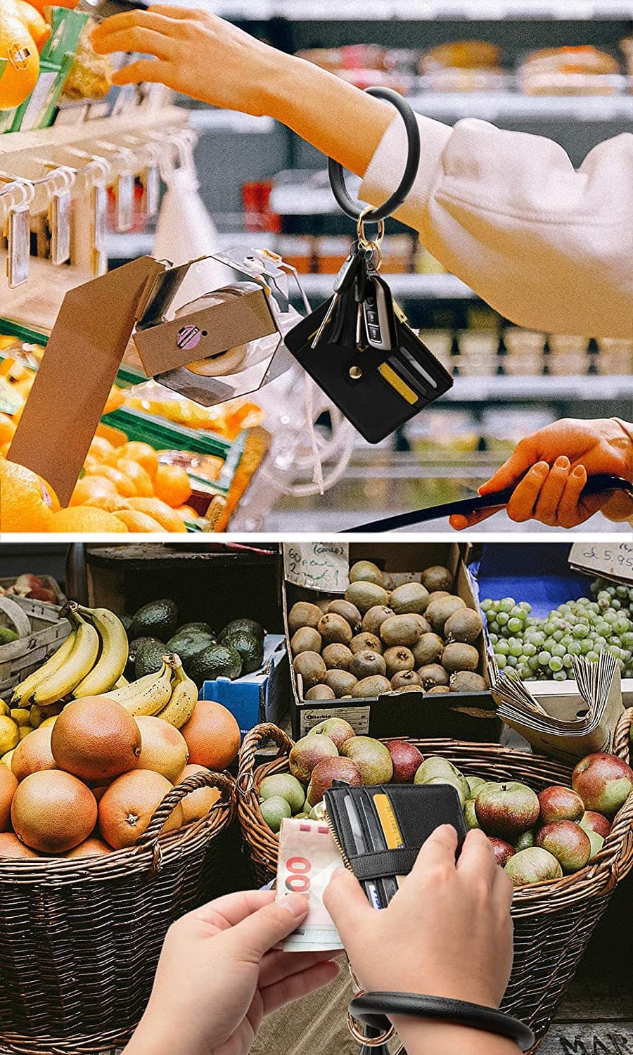 Wristlet Bracelet Keychain Pocket Credit Card Holder thumbnail 2