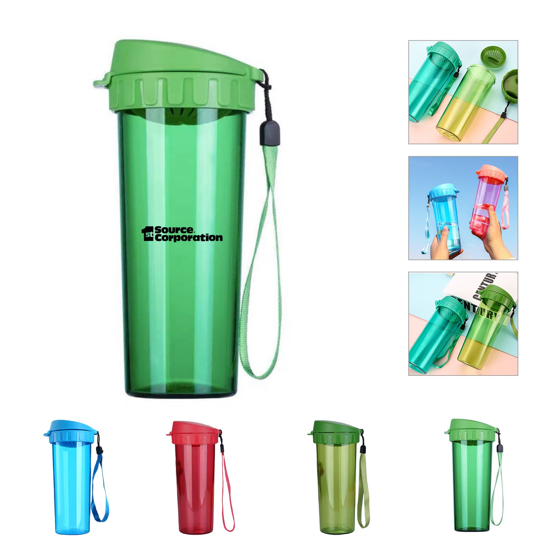 Water Bottle with Handle Strap 16oz
