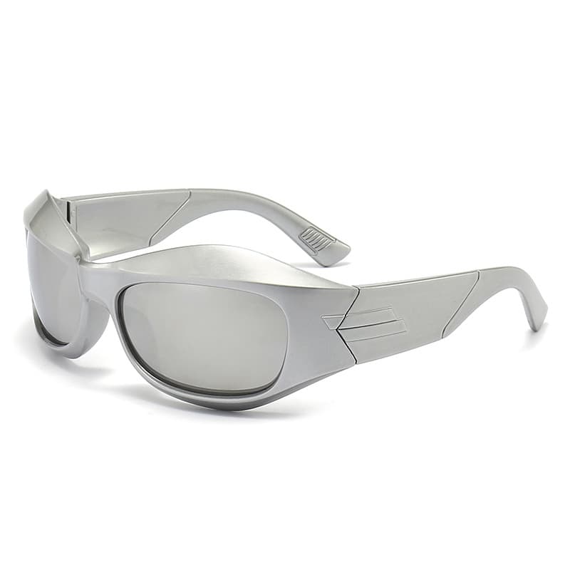 Fashion Y2K Oversized Futuristic Oval Sunglasses thumbnail 2