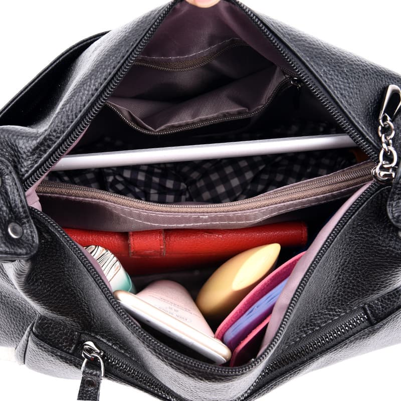 Soft Leather Hobo Shoulder Bag Ladies Crossbody Tote Purses thumbnail 3