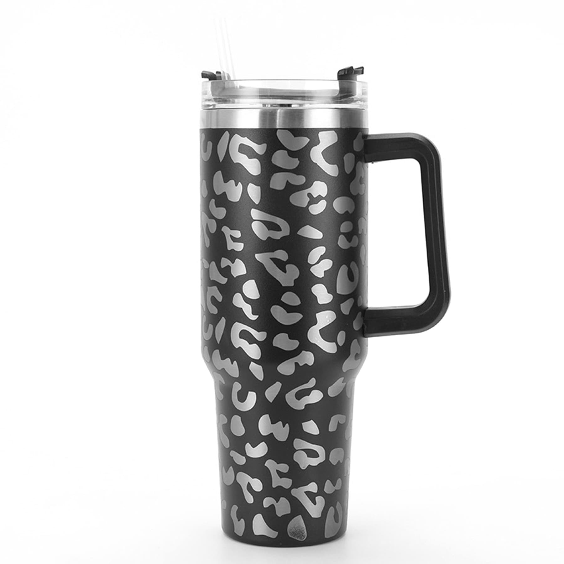 40oz Insulated Stainless Tumbler with Silicone Handle thumbnail 5