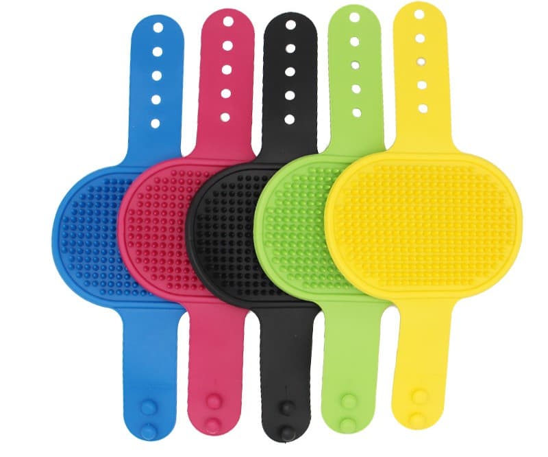 Pet Grooming Brush Glove Dog Scrubber thumbnail 5