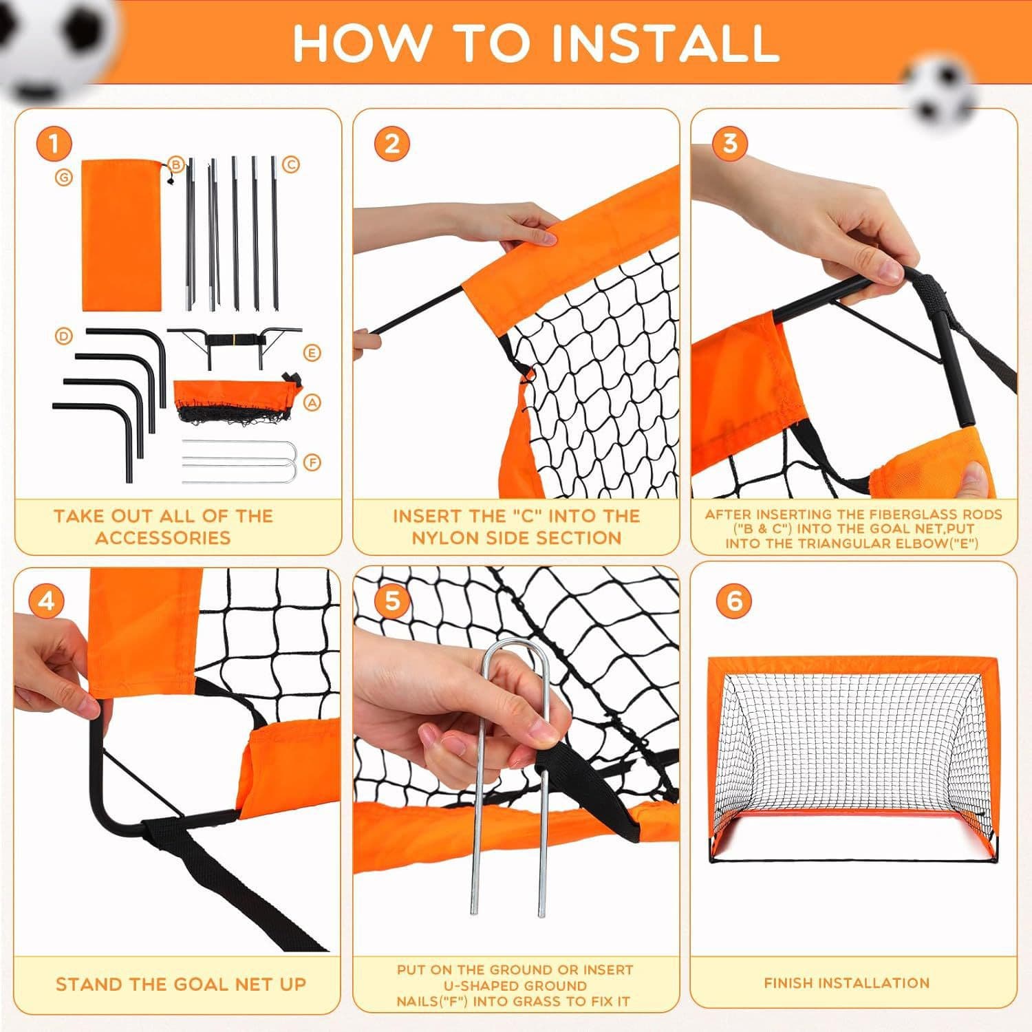 Pop Up Soccer Goal Net For Backyard thumbnail 3