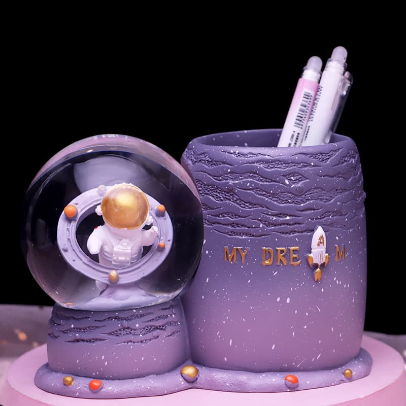 Cartoon Sparkling Snow Crystal Ball Pen Holder thumbnail 5