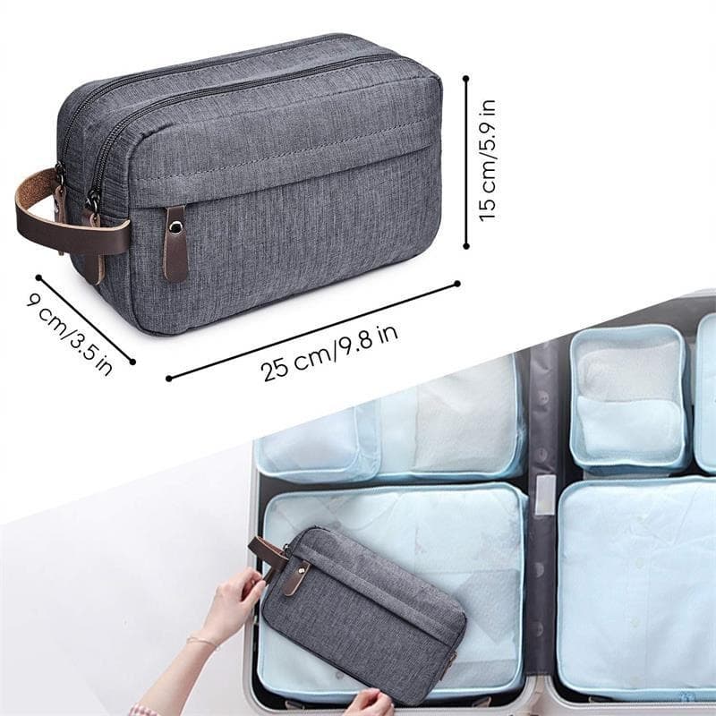 Canvas Toiletry Bag Hanging Dopp Kit Unisex thumbnail 4