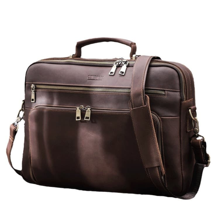 Genuine Leather lightweight Laptop Messenger Sleeves/Cases thumbnail 4