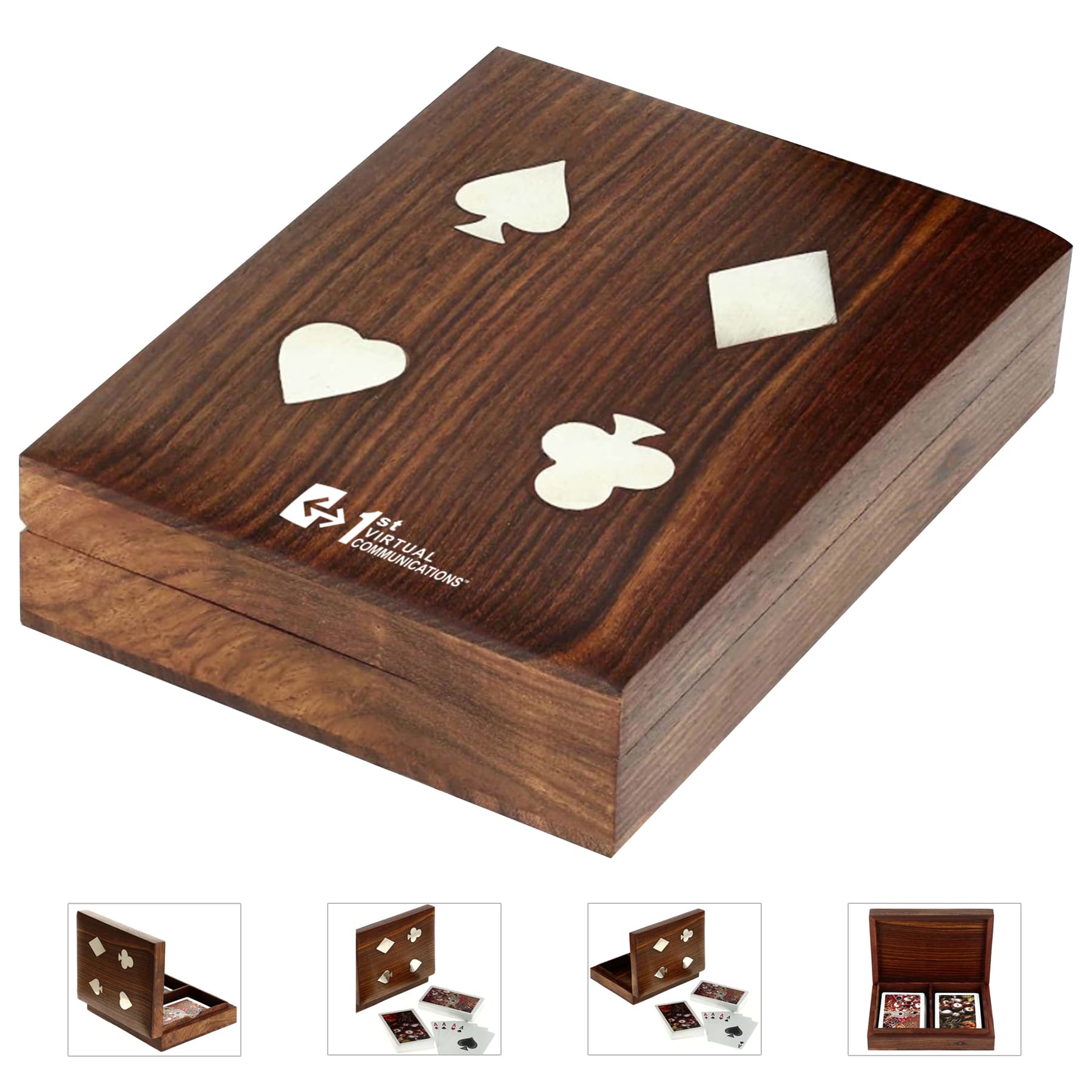 Wooden Playing Card Box