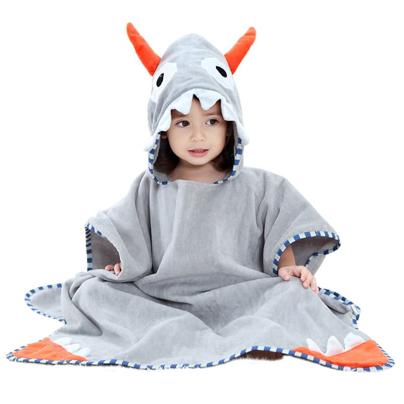 Kids Bath Pool Beach Towel Robe With Hood