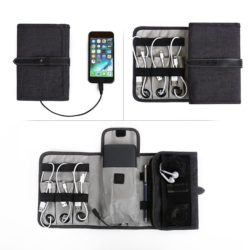 Custom Portable Compact Travel Electronics Organizer Bag thumbnail 6