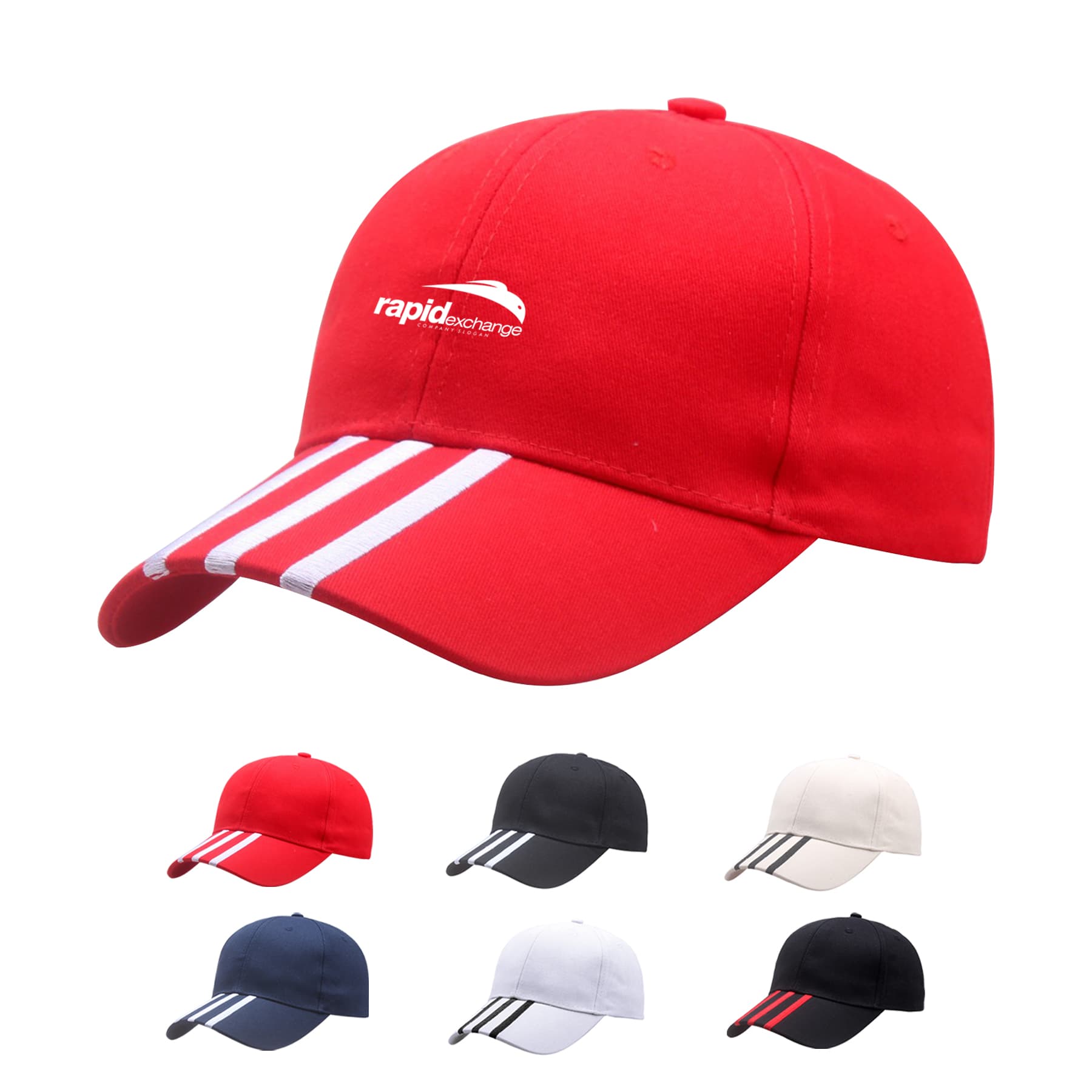 Stripe Baseball Caps