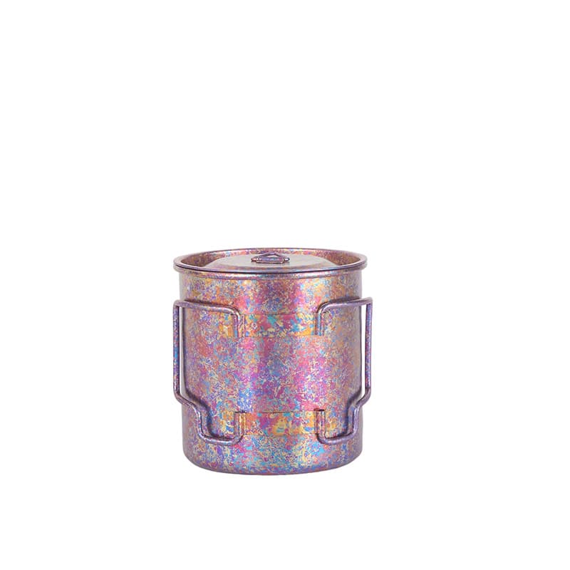 Ultralight Purple Titanium Cup with Lid thumbnail 2