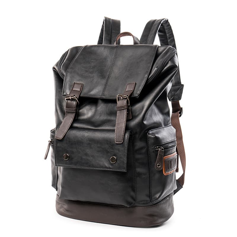 Vintage PU Leather Backpack for Men thumbnail 9