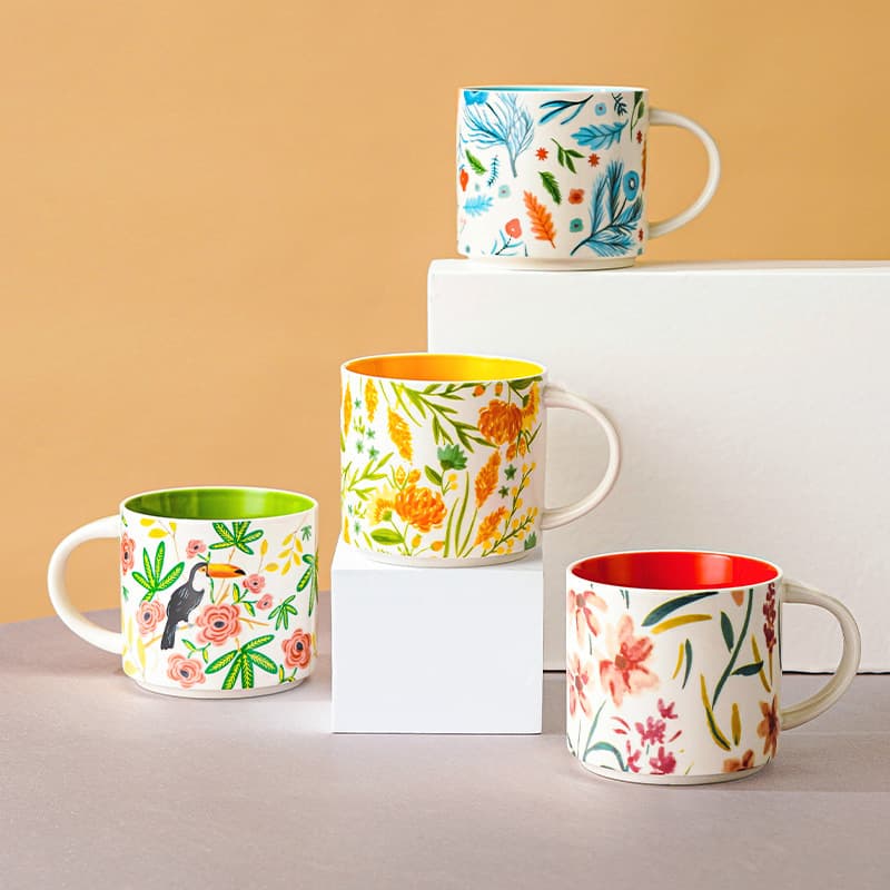 14 Oz Porcelain Coffee Mugs thumbnail 2