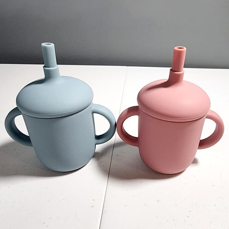 5Oz Silicone Training Sippy Cup With Straw thumbnail 4