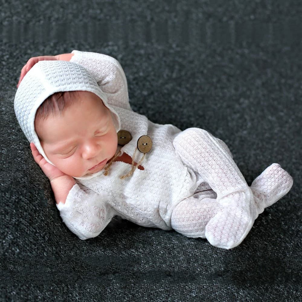 Baby knitted one-piece studio photo suit