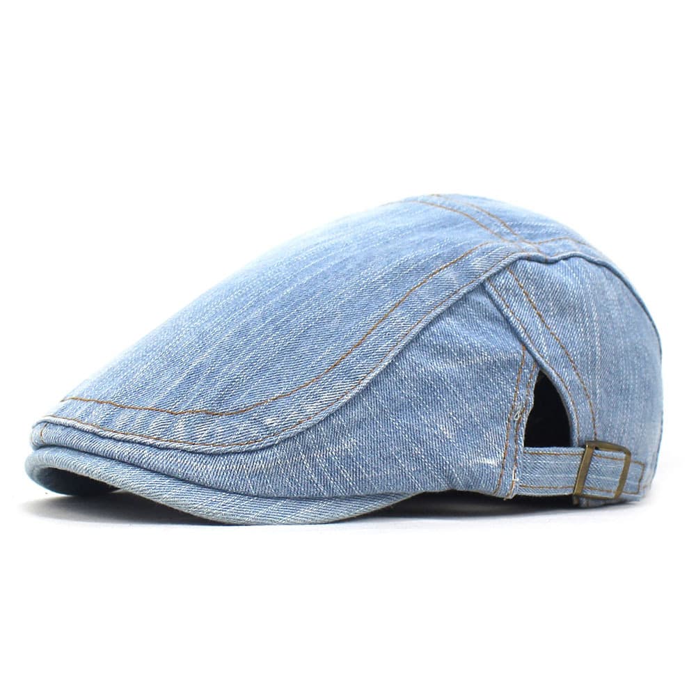 Denim Newsboy Cap for Men Women thumbnail 2