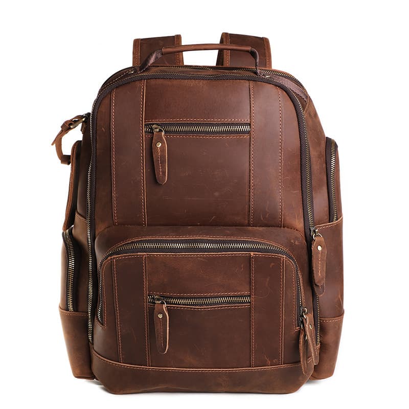 Vintage Genuine Leather Laptop Backpack