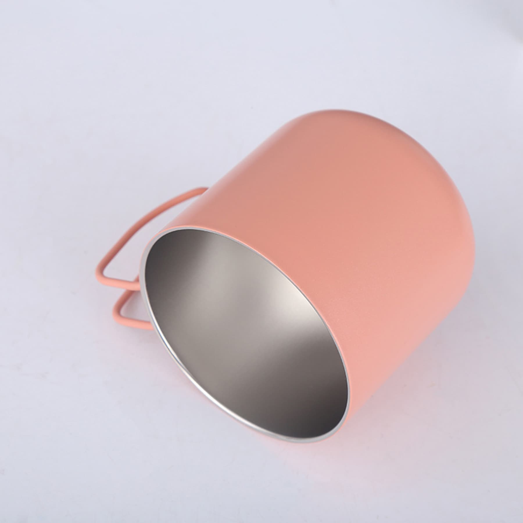 12 oz Stainless Steel Coffee Mug with Handle and Lid thumbnail 7