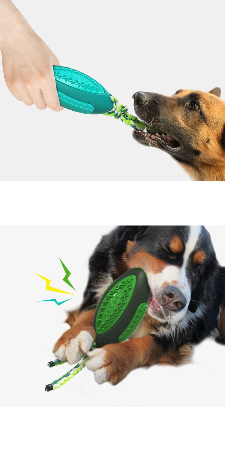 Tpr Puzzle Treat Dog Toys Blue Green Yellow thumbnail 2