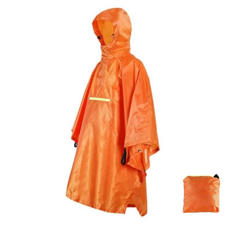 Waterproof Rain Poncho Lightweight Reusable Hiking Hooded thumbnail 5