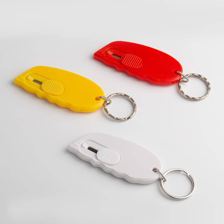 Mini Retractable Knife Box Cutter Letter Opener Keychain